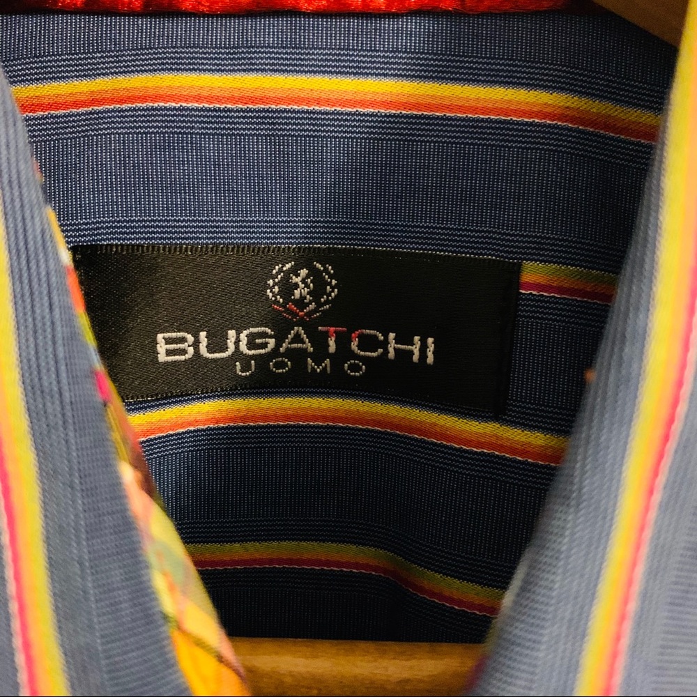 3 Bugatchi Uomo Mens Long Sleeve Medium Shirts - Picture 11 of 12